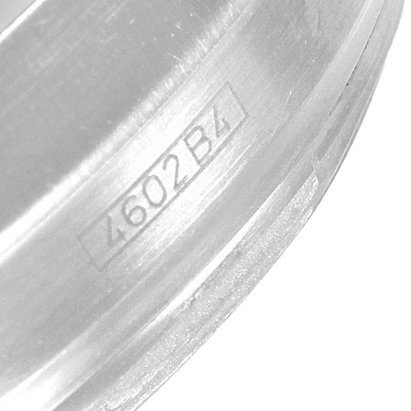This is a close-up image of the inner ring of a Breitling Navitimer A41322 Men
s Stainless Steel Silver Dial A41322 Men
s Stainless Steel Silver Dial watch, showing the engraved model number "4602 B4."