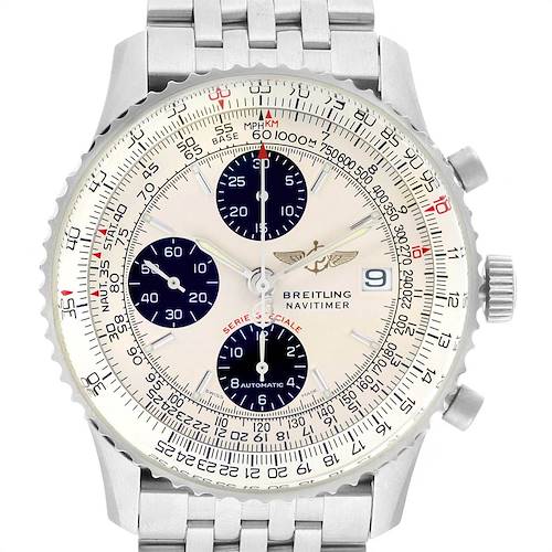 Photo of Breitling Navitimer Fighter Chronograph Silver Dial Steel Watch A13330