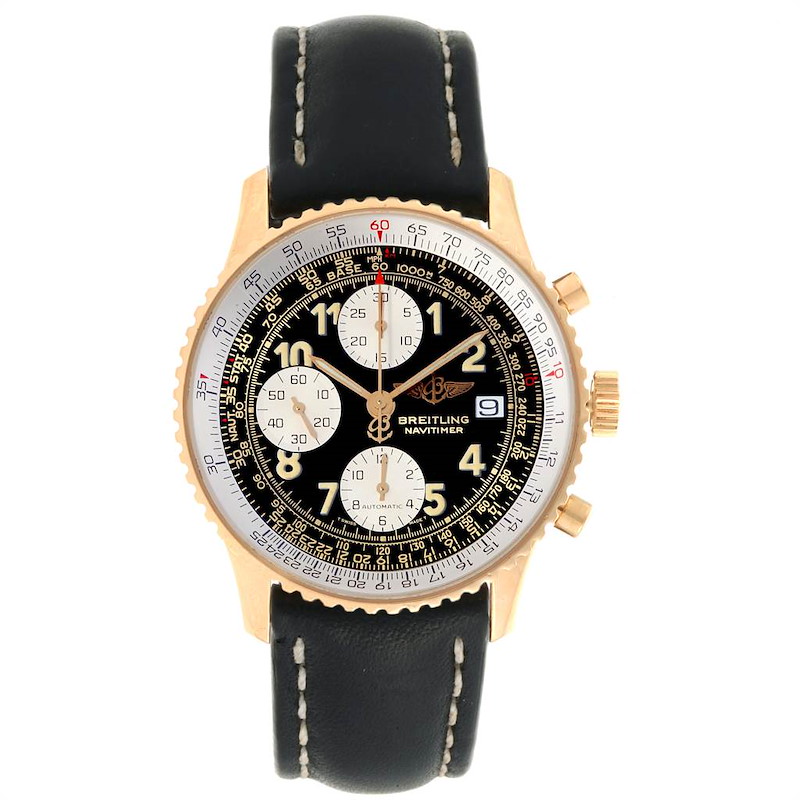 BREITLING 1884 イエロー/ブラック モデル Breitling 18K Yellow Gold Chronomat 1884 Model K13050.1 Box