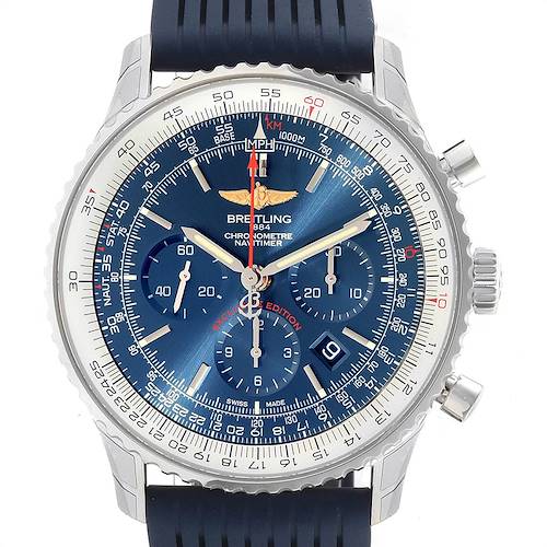Photo of Breitling Navitimer 01 46 Blue Dial Rubber Strap Watch AB0127 Unworn