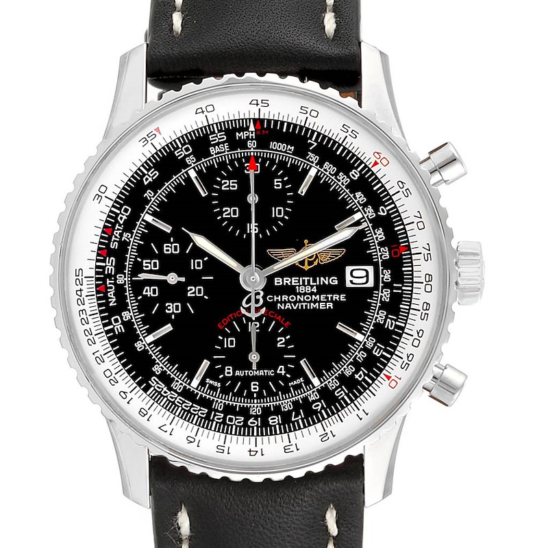 Breitling Navitimer Heritage Black Dial Mens Watch A13324 Box Papers SwissWatchExpo