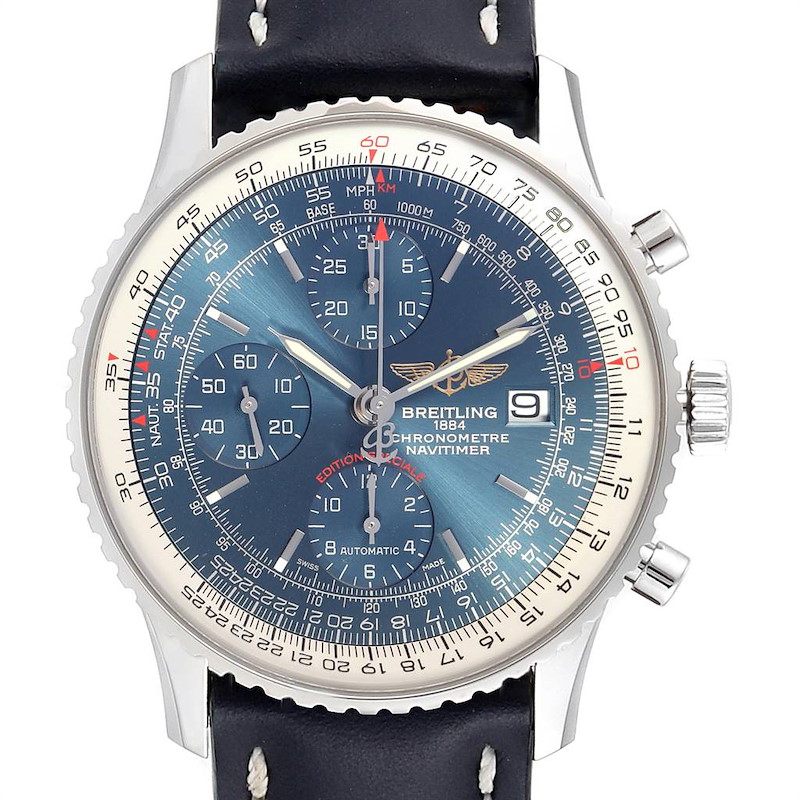 Breitling Navitimer Heritage Blue Dial Mens Watch A13324 Box Papers SwissWatchExpo