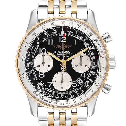 Photo of Breitling Navitimer Steel Yellow Gold Black Dial Mens Watch D23322