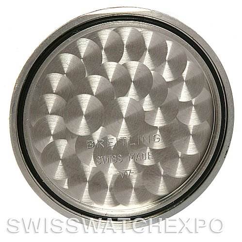 The image shows the inside of the case back of a Breitling Navitimer A41330 Men's Stainless Steel Black Dial A41330 Men's Stainless Steel Black Dial watch.