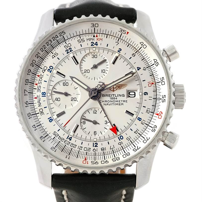 Breitling Navitimer World Chronograph Steel Watch A24322 | SwissWatchExpo