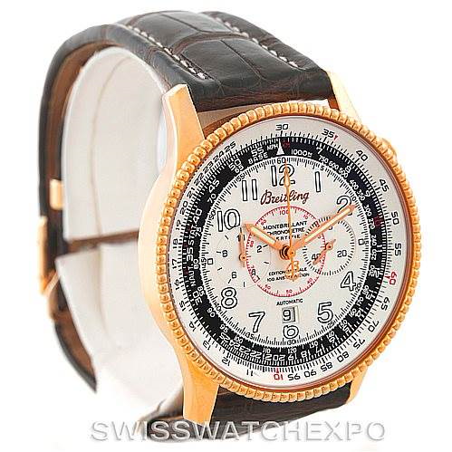 Breitling Navitimer Montbrillant 18K Rose Gold Watch H35330 Limited SwissWatchExpo