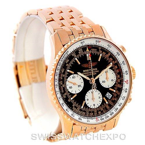 Breitling Navitimer 18K Rose Gold Limited Edition Watch R23322 SwissWatchExpo