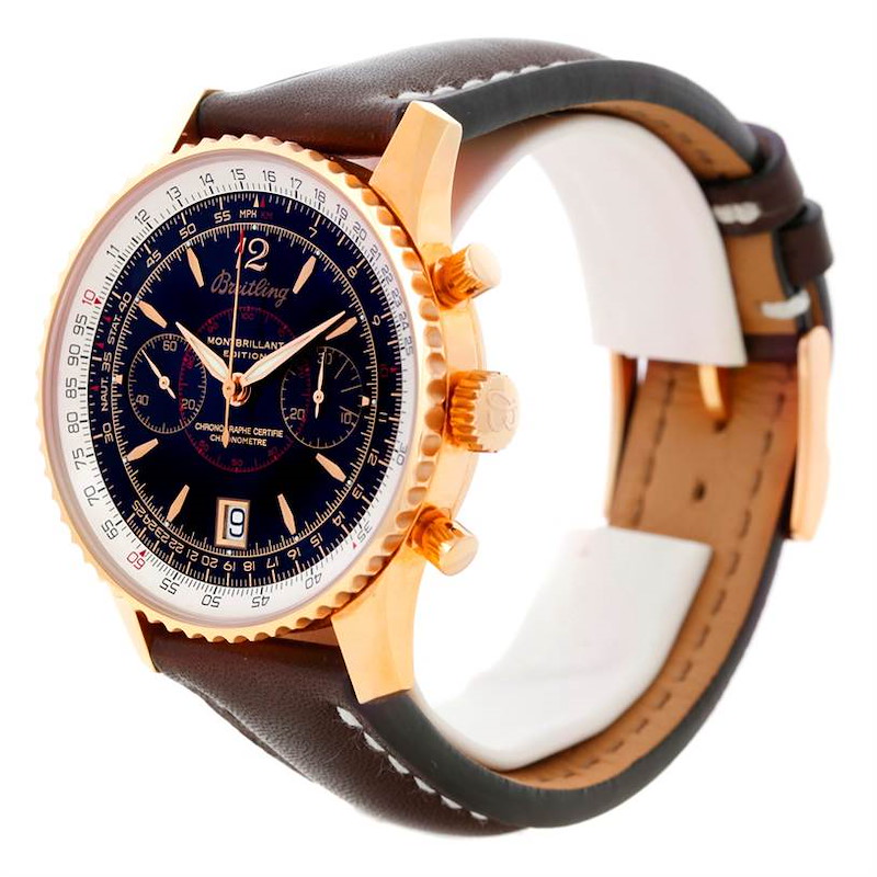 Breitling Navitimer Montbrillant 18K Rose Gold Watch H48330 Limited SwissWatchExpo