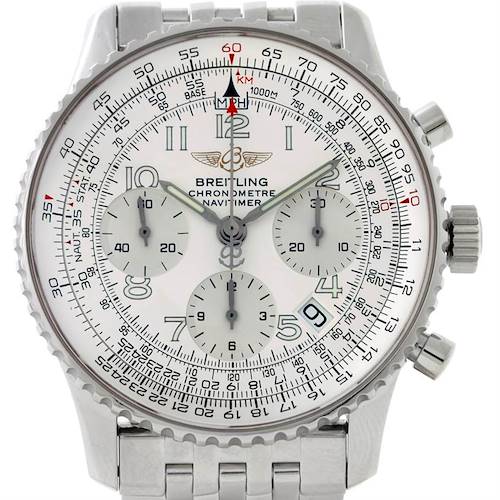 Photo of Breitling Navitimer Chronograph Silver Dial Steel Watch A23322