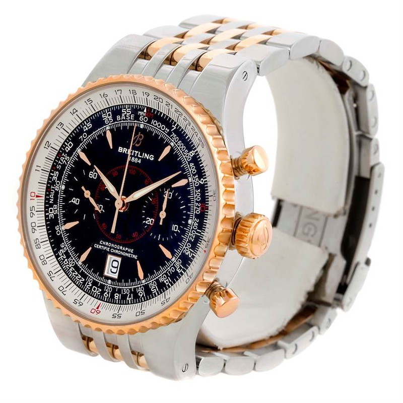 Breitling Montbrillant Legende Stainless Steel Rose Gold Watch C23340 SwissWatchExpo