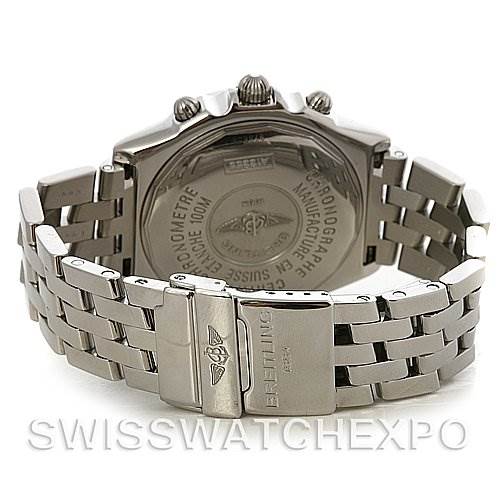 The image shows the back case and bracelet of a Breitling Windrider A1335512 / C508 Men's Stainless Steel Blue Dial A1335512 / C508 Men's Stainless Steel Blue Dial watch.