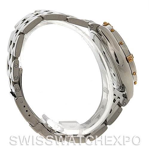 The image displays a side view of a Breitling Windrider B55048 Men's Steel and Gold (two tone) White Dial B55048 Men's Steel and Gold (two tone) White Dial watch, showcasing the bracelet, clasp, and side of the case.