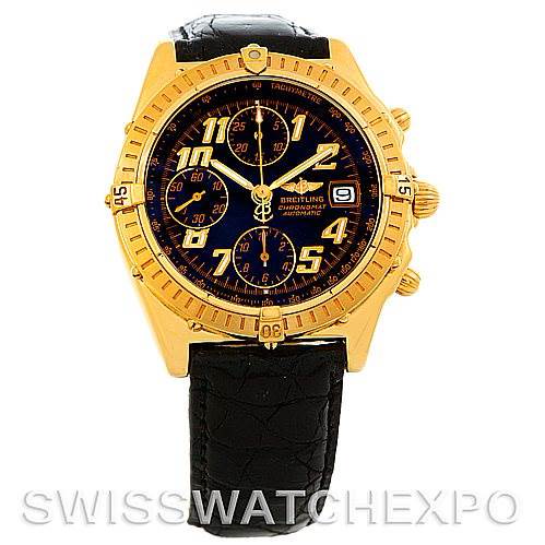 Breitling Windrider Chronomat Vitesse 18K Yellow Gold Watch K13350 SwissWatchExpo