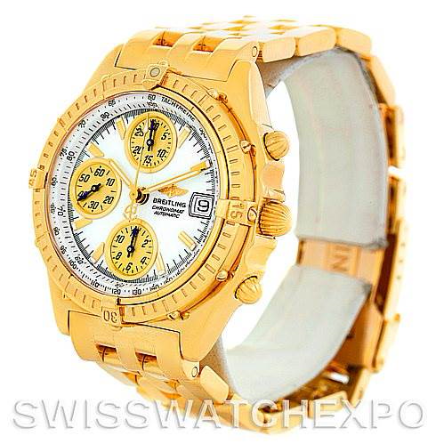 Breitling Windrider Chronomat Vitesse 18K Yellow Gold Watch K13050 NBA LE SwissWatchExpo