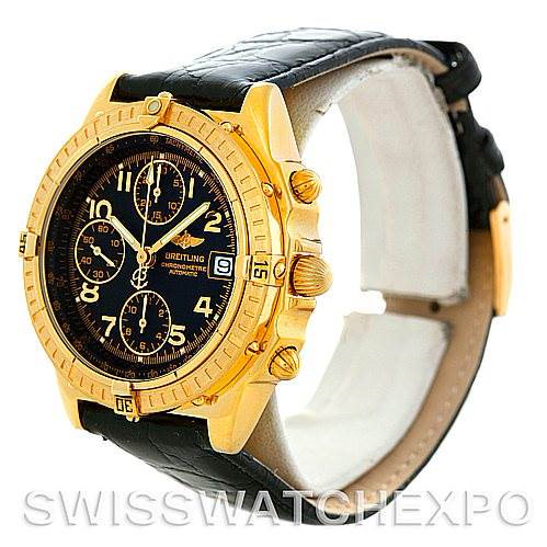 Breitling Windrider Chronomat 18K Yellow Gold Watch K13352 SwissWatchExpo