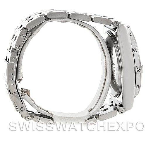 The image shows a side view of the Breitling Windrider A45355 Men's Stainless Steel White Dial A45355 Men's Stainless Steel White Dial model, displaying the watch's case, bezel, crown, and part of the bracelet.