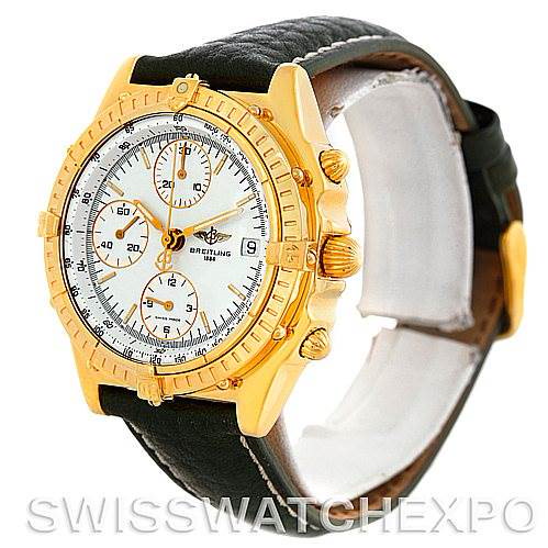 Breitling Windrider Chronomat 18K Yellow Gold Watch K13048 SwissWatchExpo