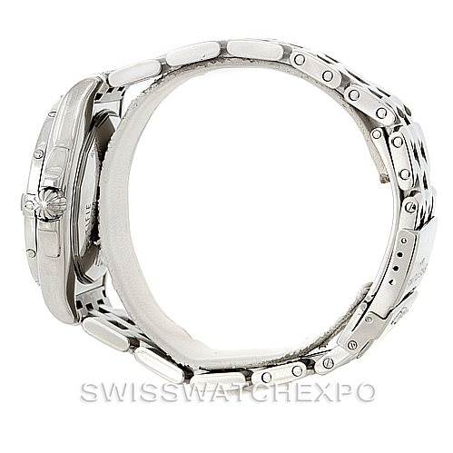 Side view of the Breitling Windrider A49350 Men's Stainless Steel Black Dial A49350 Men's Stainless Steel Black Dial model showing the case and bracelet.