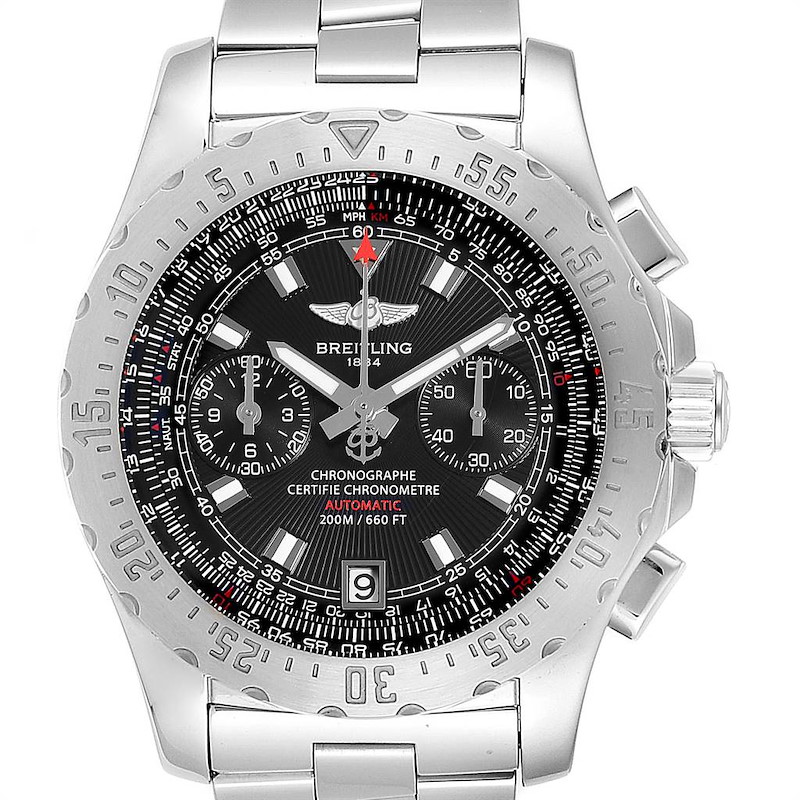 Breitling Professional Skyracer Black Dial Steel Mens Watch A27362 SwissWatchExpo