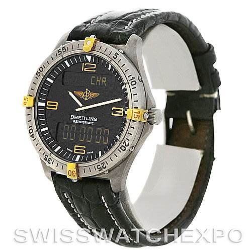 Breitling Aerospace Titanium Analog Digital Quartz F56062 Watch SwissWatchExpo