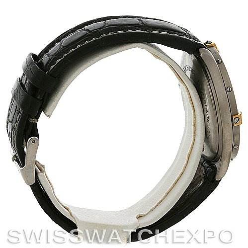 This image shows a side view of a Breitling Professional Series F56062 Men's Titanium Grey Dial F56062 Men's Titanium Grey Dial watch, highlighting the strap, buckle, and side of the case.