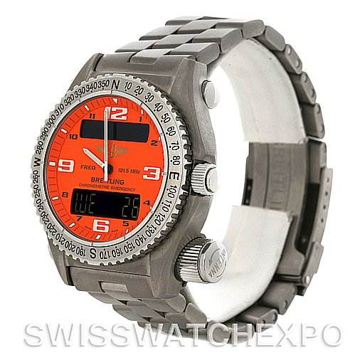Breitling Professional Emergency Chrono Quartz Titanium E7632110 Watch SwissWatchExpo