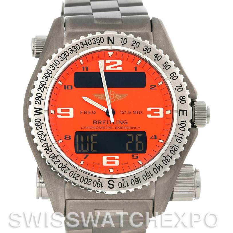 Breitling Professional Emergency Chrono Quartz Titanium E7632110 Watch ...