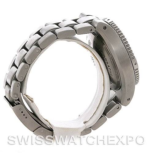 This image shows a side view of a Breitling Professional Series 3936310/A553 Men's Stainless Steel White Dial 3936310/A553 Men's Stainless Steel White Dial watch, highlighting the bracelet and case.