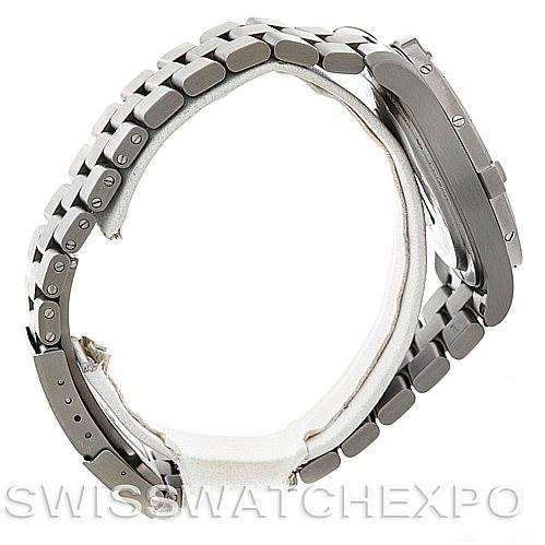 The image shows a side view of the Breitling Professional Series E79362 Men's Titanium Silver Dial E79362 Men's Titanium Silver Dial watch, highlighting the metal bracelet and the case side.