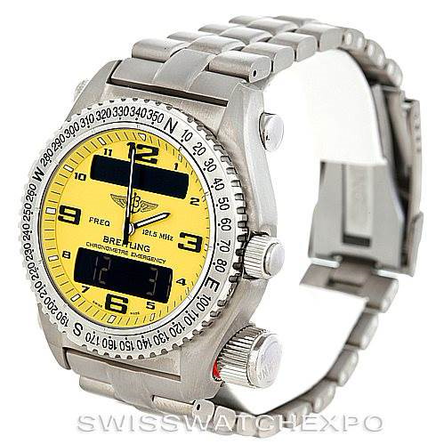 Breitling Professional Emergency Watch LCD Quartz Titanium E76321 SwissWatchExpo