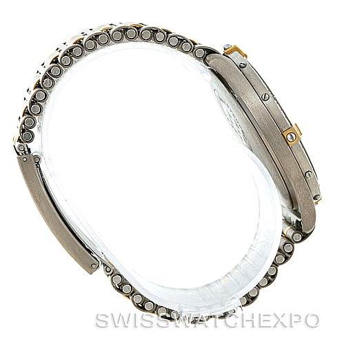 The image shows a side view of a Breitling Professional Series F56062 Men's Titanium Blue Dial F56062 Men's Titanium Blue Dial watch, highlighting the bezel, case, and part of the bracelet.