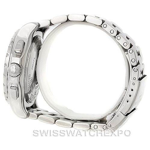 The image shows a side and partial top view of the Breitling Professional Series A27362 Men's Stainless Steel Black Dial A27362 Men's Stainless Steel Black Dial watch, highlighting the case, crown, and metal bracelet.