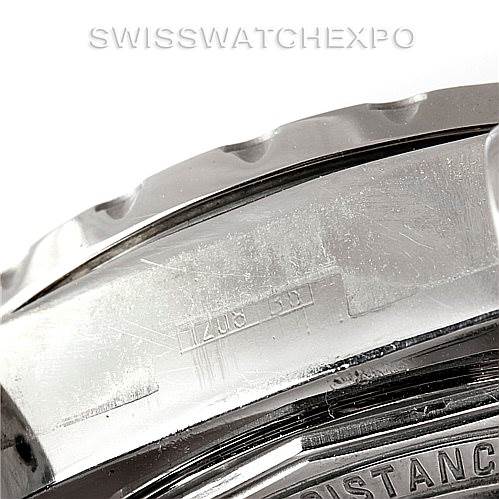 This image shows a close-up of the bezel and part of the case back of the Breitling Professional Series A27362 Men's Stainless Steel Black Dial A27362 Men's Stainless Steel Black Dial watch.