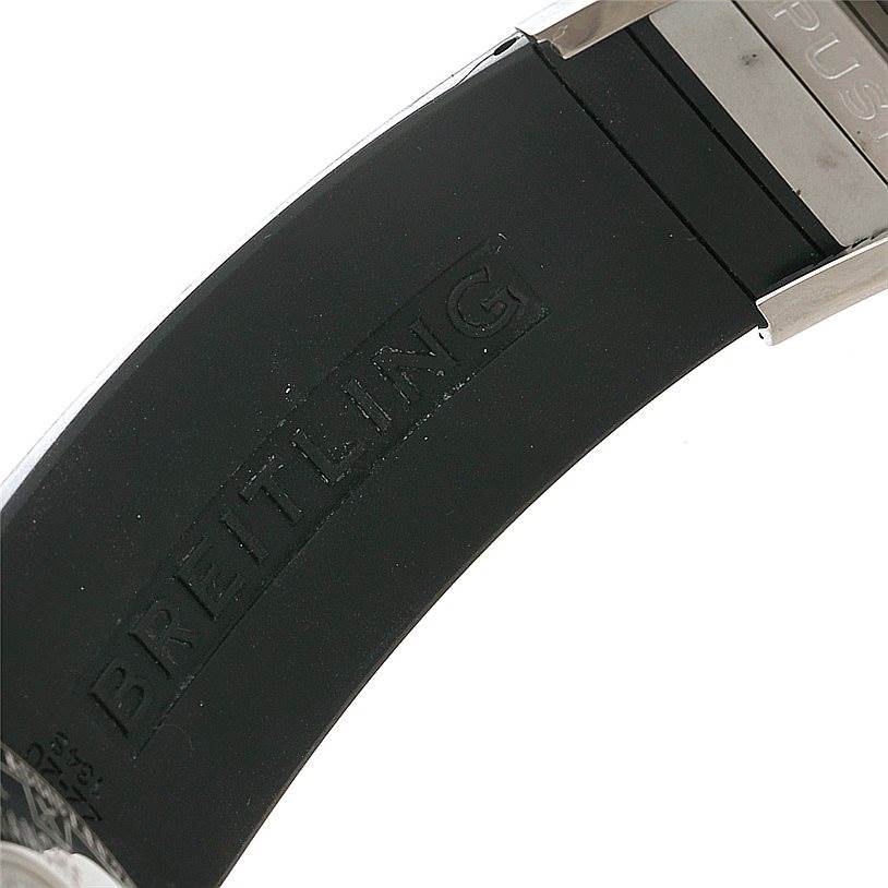 This image shows a close-up of the Breitling Professional Series A27364 Men's Stainless Steel Grey Dial A27364 Men's Stainless Steel Grey Dial watch strap and clasp.