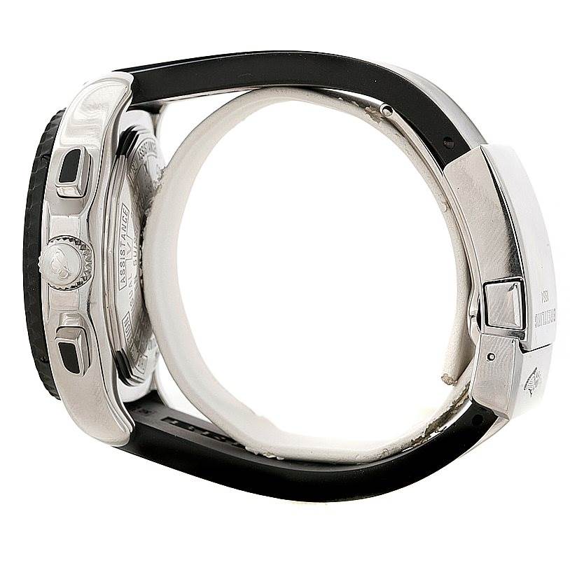 The image shows a side view of the Breitling Professional Series A27364 Men's Stainless Steel Grey Dial A27364 Men's Stainless Steel Grey Dial watch, highlighting its case, crown, pushers, and strap.