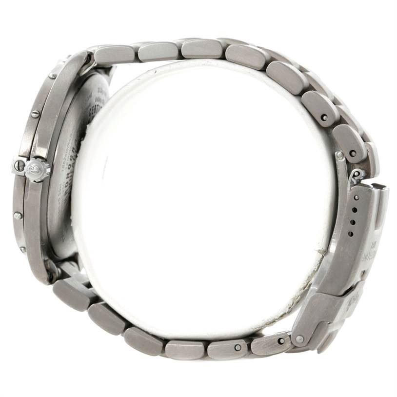 The image shows a side view of the Breitling Professional Series E56062 Men's Titanium Grey Dial E56062 Men's Titanium Grey Dial watch, highlighting the case, bracelet, and clasp.