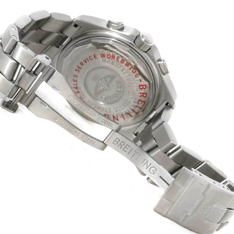 The image shows the case back and bracelet clasp of a Breitling Professional Series A42362 Men's Stainless Steel Grey Dial A42362 Men's Stainless Steel Grey Dial watch.