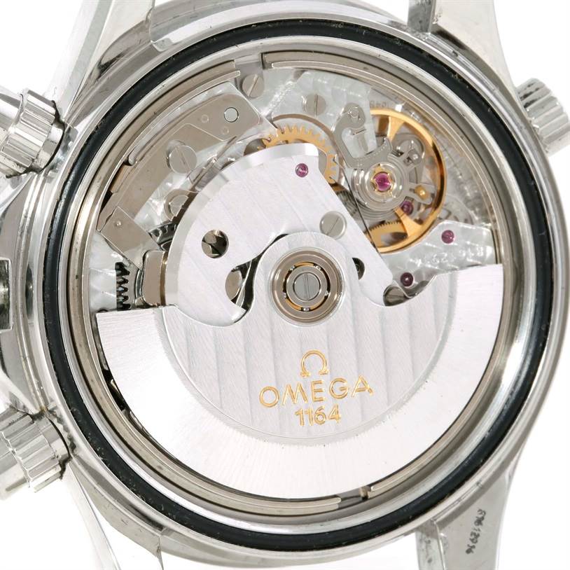 This image shows the internal mechanism of an Omega Seamaster 2225.80.00 Men
s Stainless Steel Blue Dial 2225.80.00 Men
s Stainless Steel Blue Dial watch, highlighting its intricate movement parts.