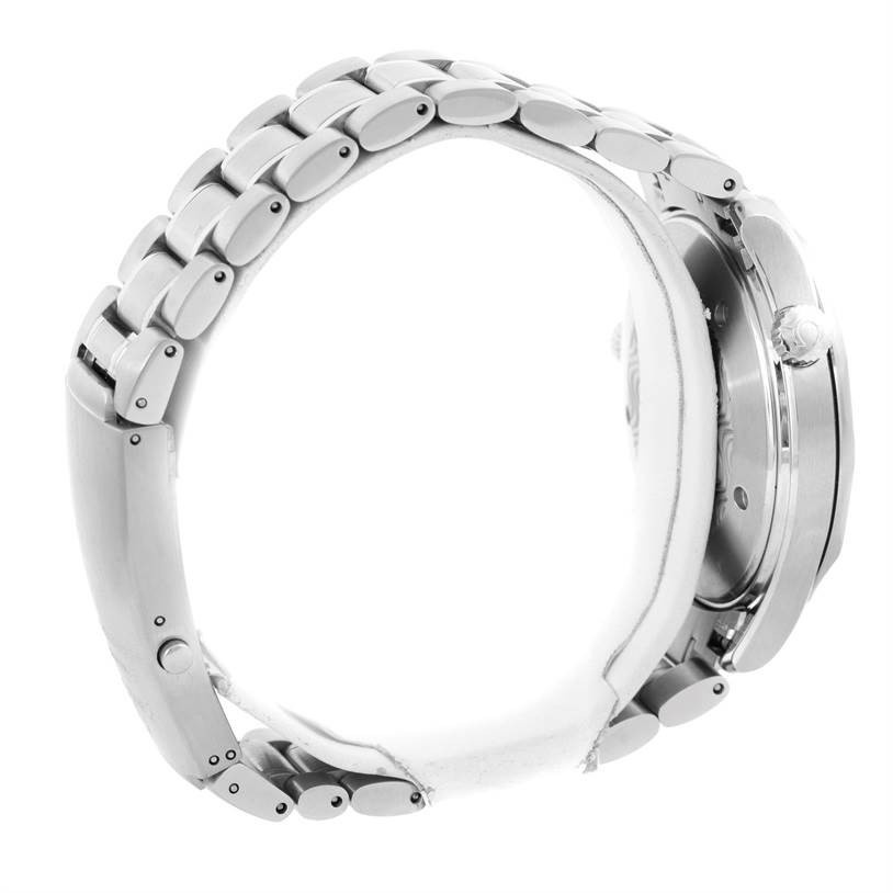 The image shows a side profile view of the Omega Seamaster 2254.50.00 Men
s Stainless Steel Black Dial 2254.50.00 Men
s Stainless Steel Black Dial watch, highlighting its metal bracelet and case.