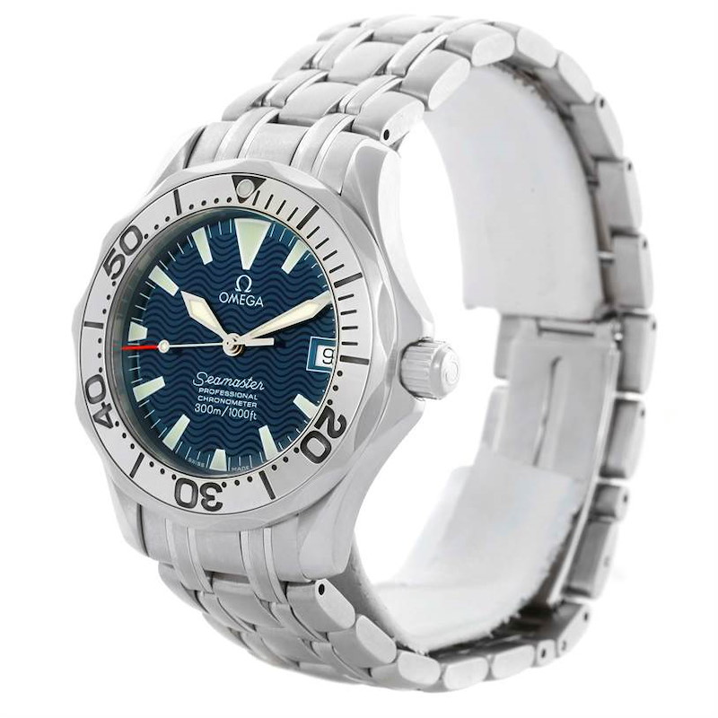 Omega Seamaster Midsize Stainless Steel Blue Dial Watch 2554.80.00 SwissWatchExpo