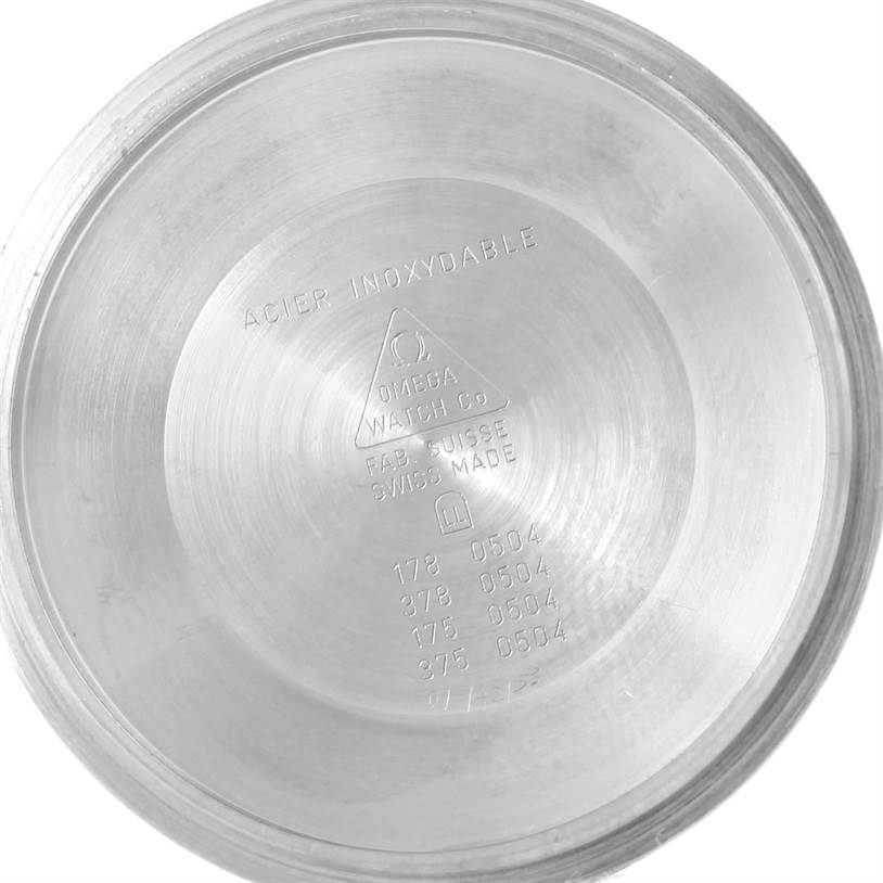 The image shows the inside case back of an Omega Seamaster 2599.80.00 Men
s Stainless Steel Blue Dial 2599.80.00 Men
s Stainless Steel Blue Dial watch.