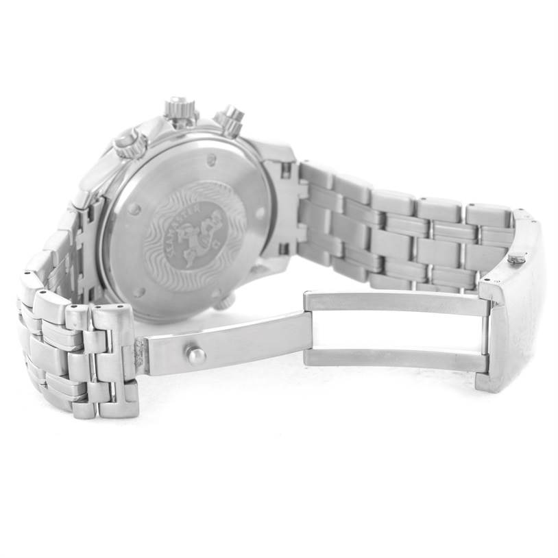 The image shows the back case, bracelet, and clasp of an Omega Seamaster 2599.80.00 Men
s Stainless Steel Blue Dial 2599.80.00 Men
s Stainless Steel Blue Dial watch from a rear angle.