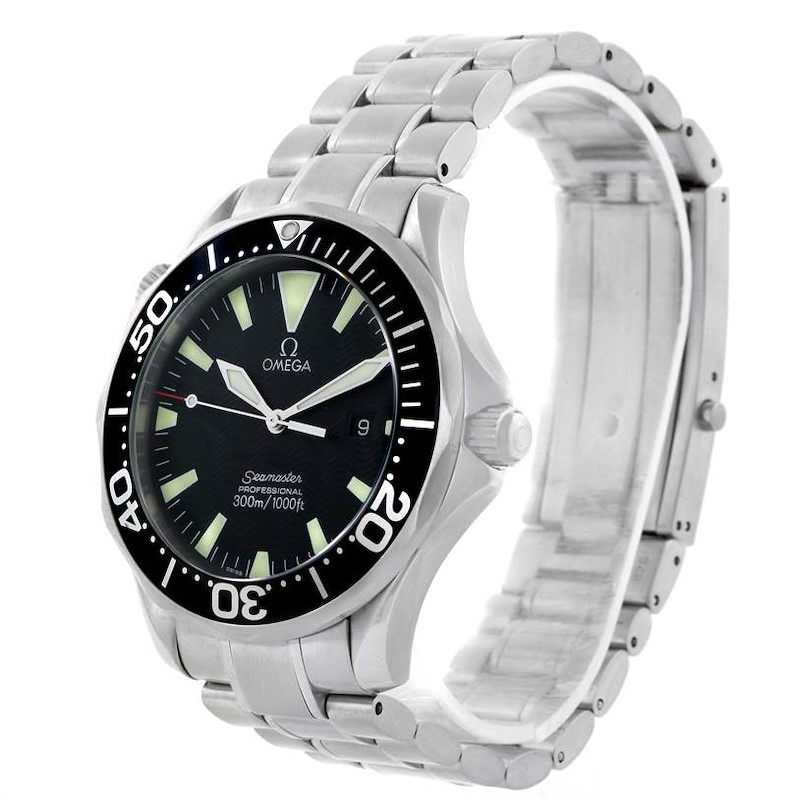 Omega Seamaster Professional 300m Black Dial Quartz Watch 2264.50.00 SwissWatchExpo