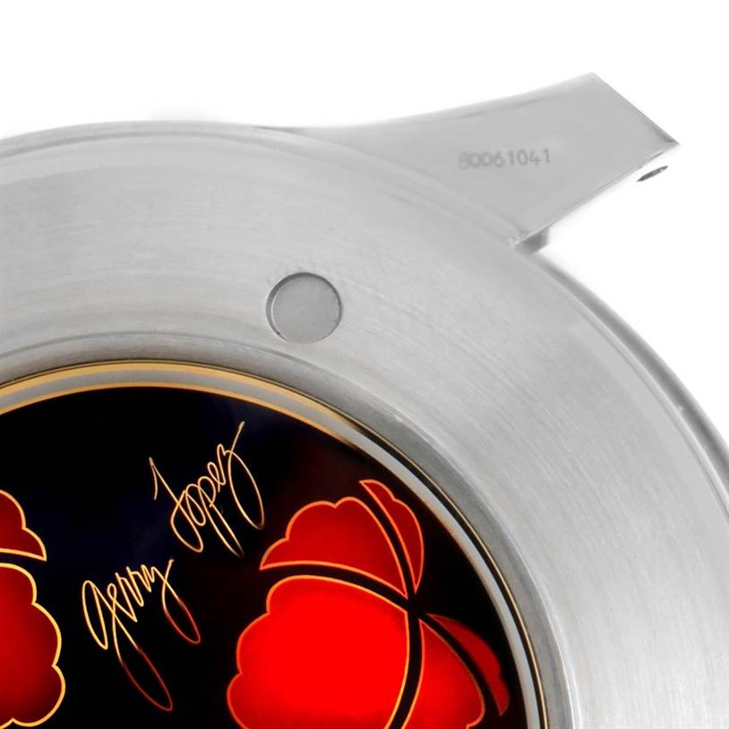 The image shows a close-up of the case back of an Omega Seamaster 2536.50.00 Men
s Stainless Steel Black Dial 2536.50.00 Men
s Stainless Steel Black Dial watch, featuring unique artwork and the model number.