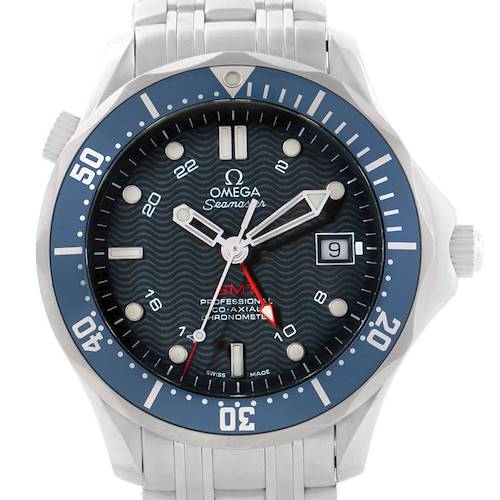 Photo of Omega Seamaster Bond 300M GMT Blue Dial Watch 2535.80.00 Box Papers