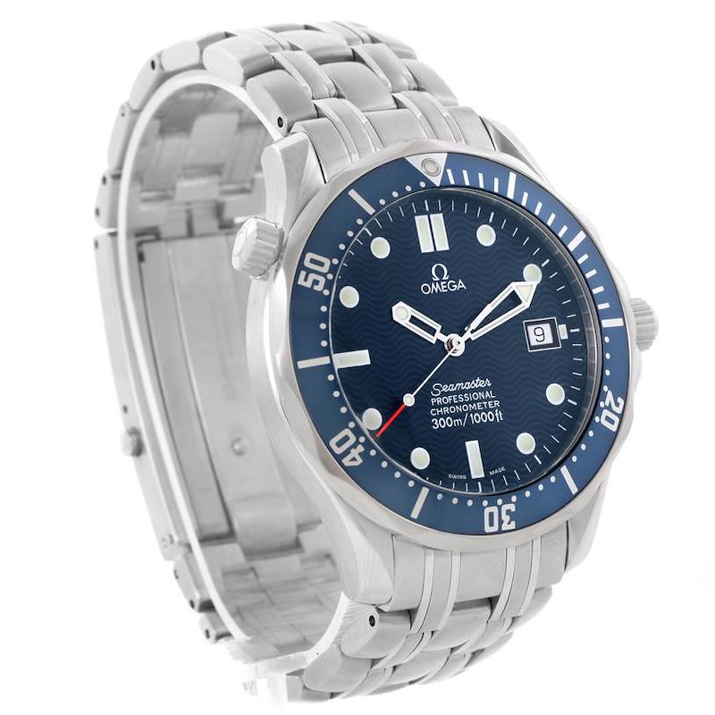 Omega Seamaster Bond Automatic 300M Blue Dial Date Watch 2531.80.00 SwissWatchExpo