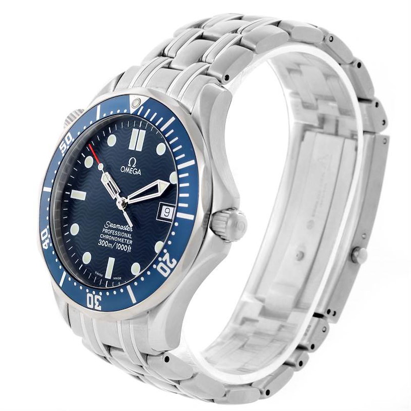Omega Seamaster Bond Automatic 300M Blue Dial Date Watch 2531.80.00 ...