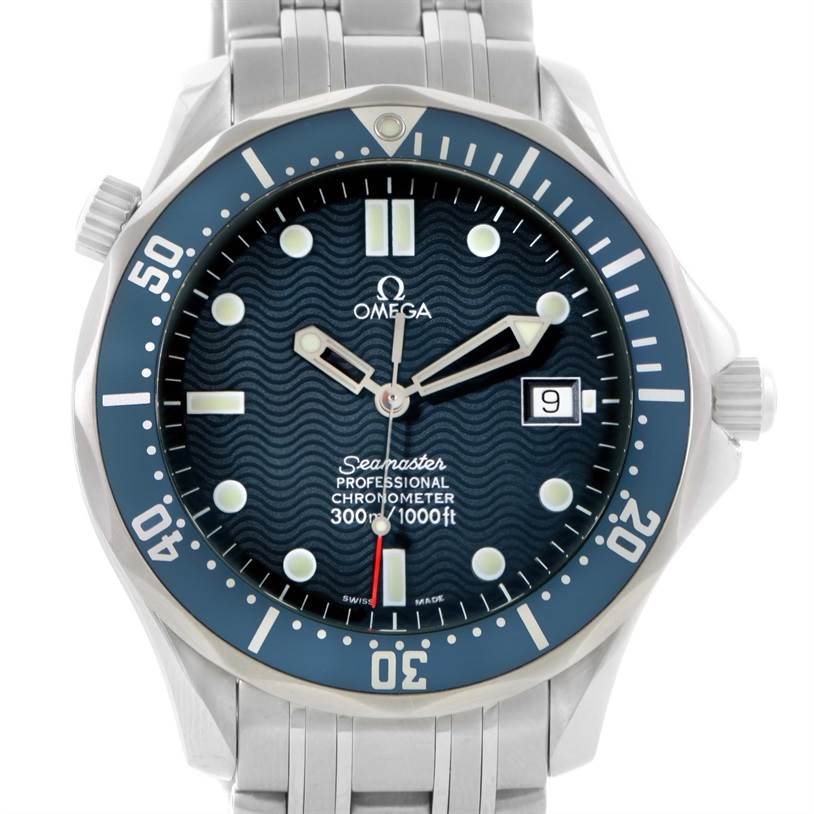 Omega Seamaster Bond Automatic 300M Blue Dial Date Watch 2531.80.00 ...