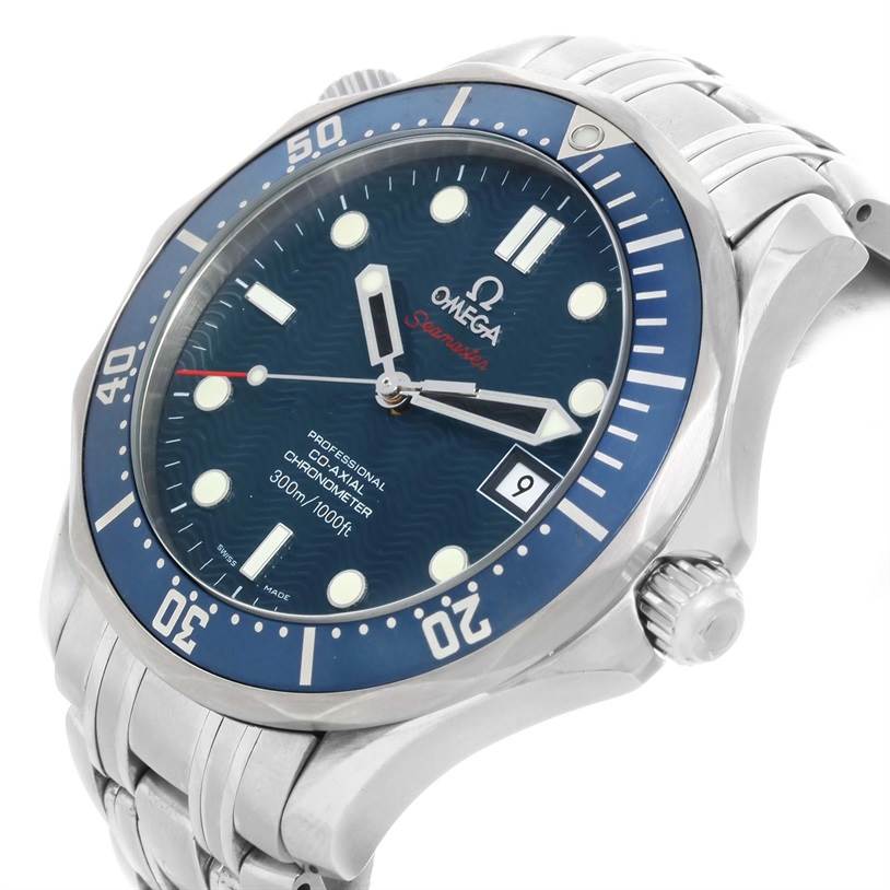 Omega Seamaster Bond 300M Diver Co-Axial Blue Dial Watch 2220.80.00 ...