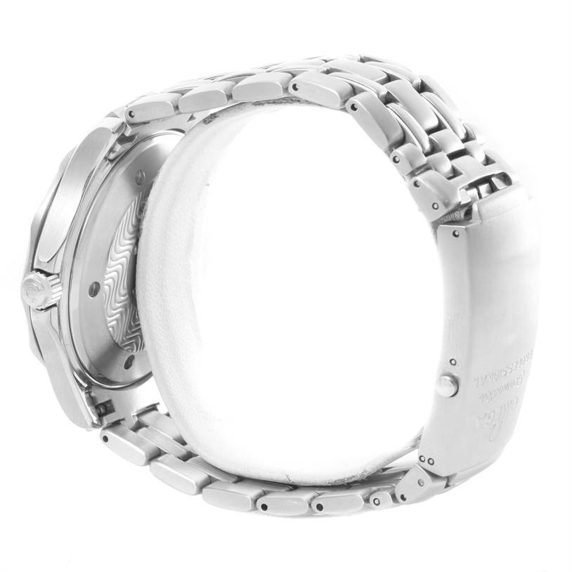 The image shows the side and back view of the Omega Seamaster 2531.80.00 Men
s Stainless Steel Blue Dial 2531.80.00 Men
s Stainless Steel Blue Dial watch including the bracelet and clasp.